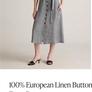 Quince gingham linen dress
